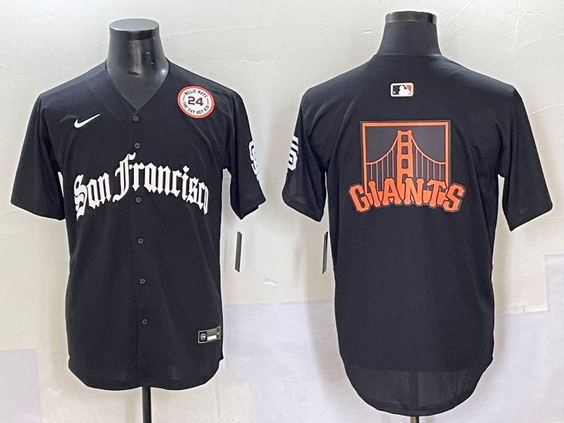 Men 2025 San Francisco Giants Blank Black Five generations Joint Name Nike MLB Jersey style 2
